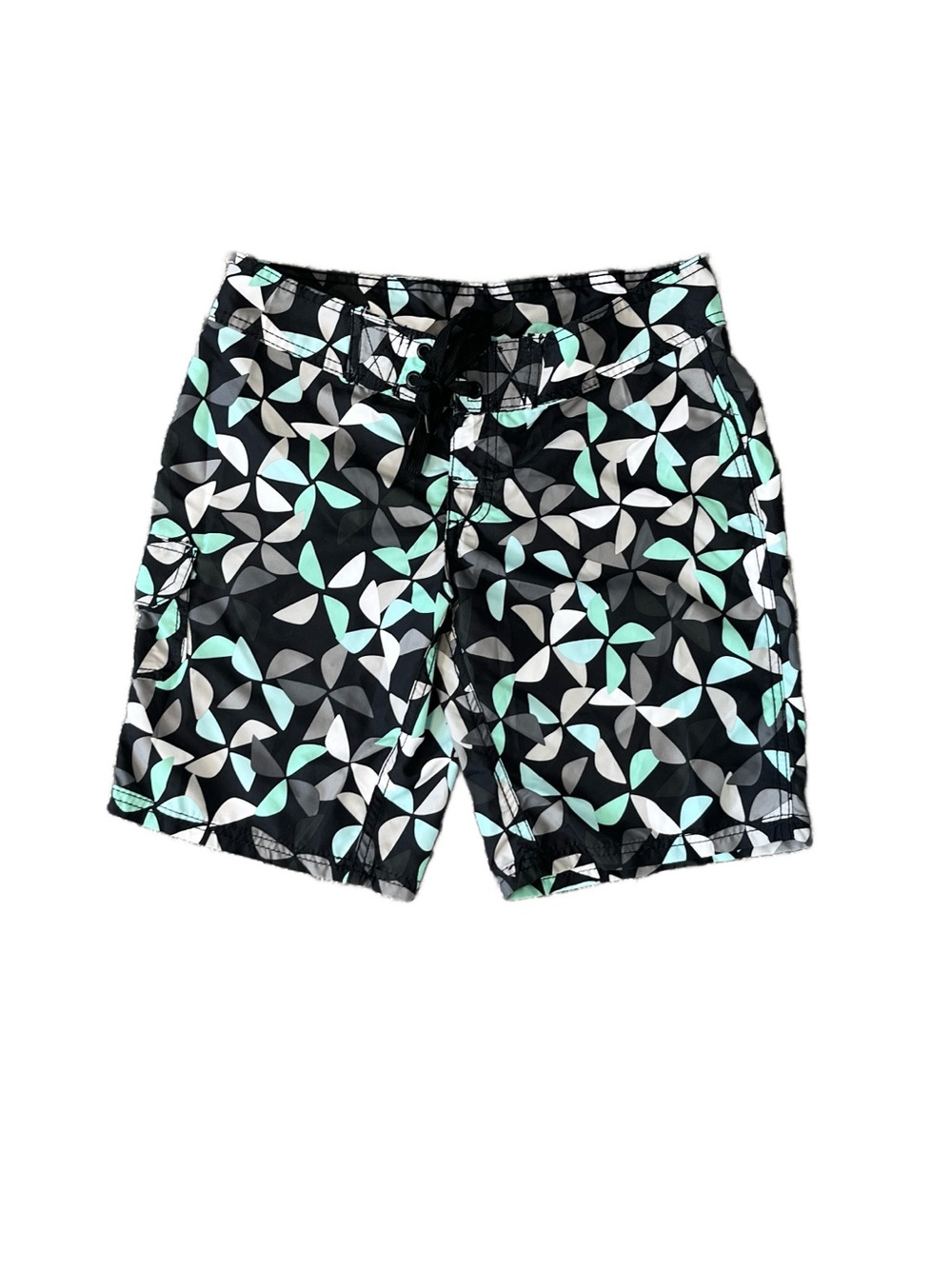 Kanu Surf Black & Mint Green Board Shorts Size 0